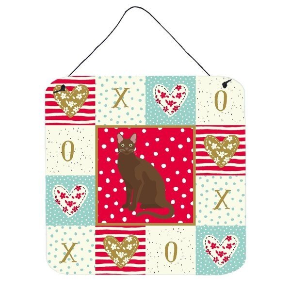 6 x 6 in. Havana Brown Cat Love Wall or Door Hanging Prints, Carolines Treasures, Mfr#: CK5764DS66